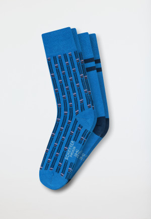 Herrensocken 2er-Pack Organic Cotton blau - Fashion