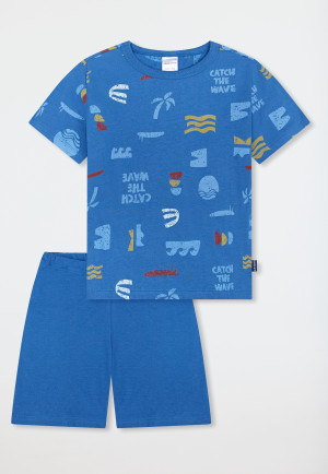 Pigiama corto Surfer indaco - Kids Nightwear