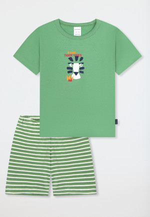 Pigiama corto a righe tigrato lime - Kids Nightwear