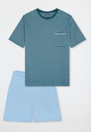 Pigiama corto a righe blu pacifico - Teens Nightwear