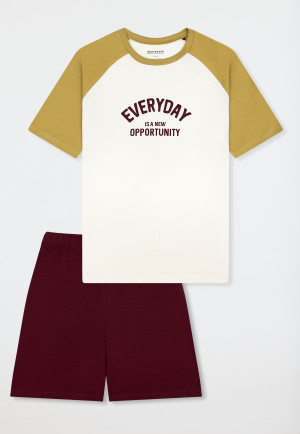 Pigiama corto off-white - Teens Nightwear