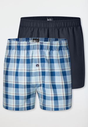 Boxer confezione da 2 in tessuto a fantasia blu - Boxershorts Multipacks