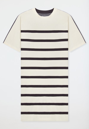 Sleep shirt short sleeve stripes pearl - Casual Nightwear