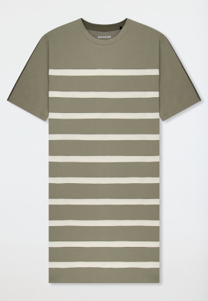 Sleep shirt short sleeve stripes jade - Casual Nightwear