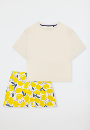 Pyjama court citron pearl - Casual Fashion