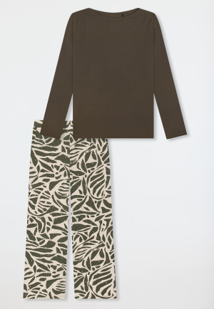 Pigiama lungo oliva - selected premium