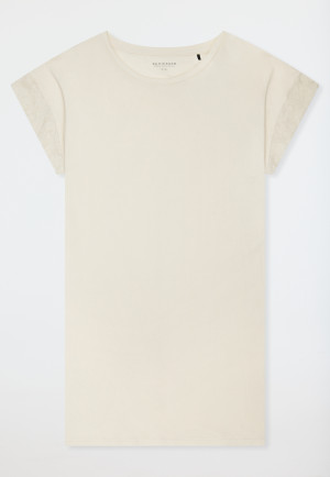 Sleep shirt short sleeve interlock short pearl - Modern Allure