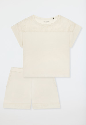 Pyjama court interlock pearl - Modern Allure