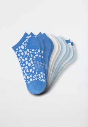 Women's socks sneakers 5-pack white/blue - Fashion