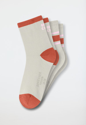 Women's socks 2-pack medium high light gray - Fashion