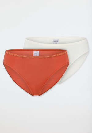 Tai Slips 2er-Pack terracotta/creme - Modal Essentials