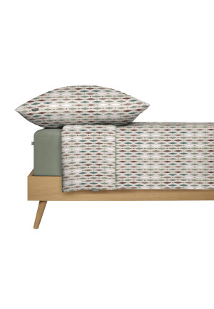 Bed linen 2-piece Renforcé mint patterned - SCHIESSER Home