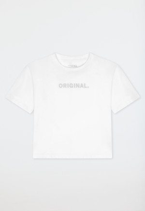 Shirt kurzarm schwerer Single Jersey weiß - Mix+Relax