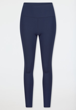 Leggings taille haute côtelé brossé amiral - SCHIESSER Active
