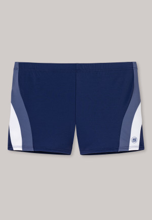 Shorts da bagno rétro blu scuri strisce laterali - Aqua