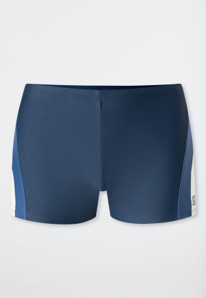 Swim retro shorts knitware recycled LSF40+ school sports stripes blue - Aqua Teen Boys