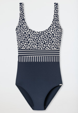Swimsuit stripes exotic print available in extra-long beige-admiral - Californian Safari