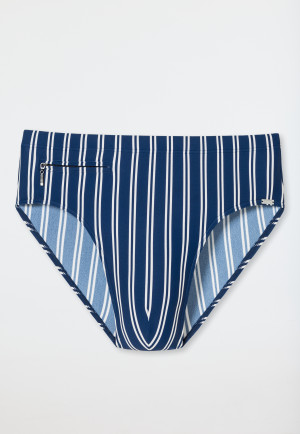 Maillot de bain culotte en tricot rayé blanc cassé - Classic Swim