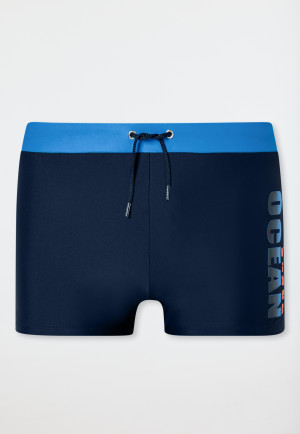 Maillots de bain tricot recyclé SFP 40+ sport scolaire bleu - Aqua Teen Boys