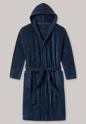 Bademantel Frottee navyblau - Essentials