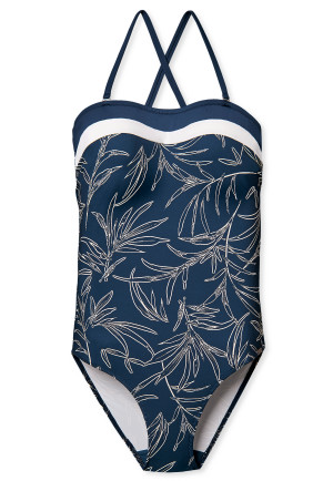 Bandeau swimsuit variable straps soft cups with support multicolor - Aqua Ocean Swim