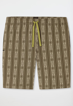 Bermuda in fantasia oliva - Mix+ Relax