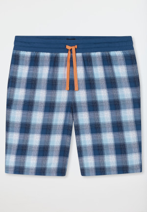 Bermuda woven fabric pacific blue chequered - Mix+Relax