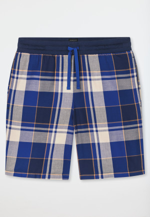 Bermuda woven fabric royal chequered - Mix+Relax