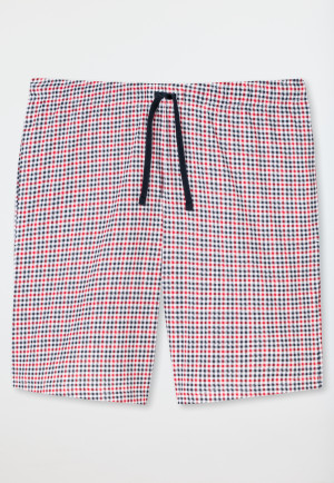 Bermuda shorts organic cotton checked red - Mix & Relax