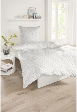 Parure de lit renforcé crème motifs - SCHIESSER Home