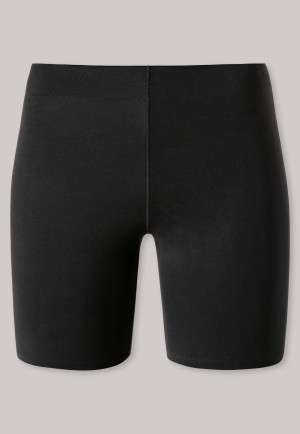 Short de style motard noir en microfibre - Invisible Soft