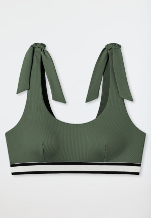 Haut de bikini brassière bonnets pouvant être retirés bretelles réglables kaki - California Dream