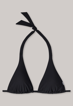 Bikini triangle top removable soft cups black - Mix & Match Nautical