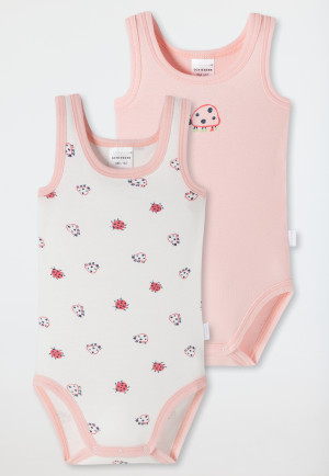 Body 2 pezzi a costine sottili Coccinella Multicolore - Natural Love