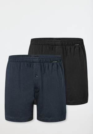 Boxershorts Multipacks confezione da 2 in jersey nero/petrolio - Boxershorts Multipacks
