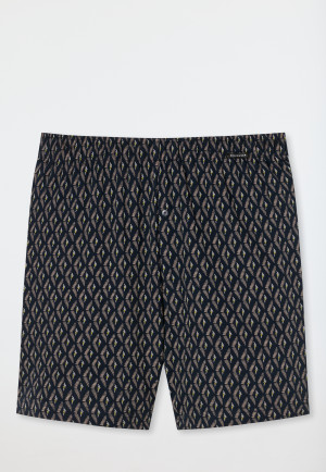 Boxer shorts brown-grey patterned - Fine Interlock