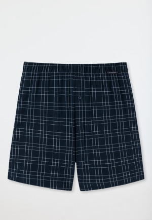 Boxer in fine interlock con fantasia, blu notte/bianco - Fine Interlock
