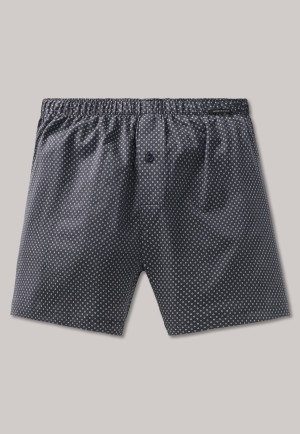 Boxer anthracite en jersey à motif blanc - Ebony