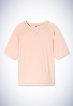T-shirt boxy fit color rosa salmone - Revival Carla