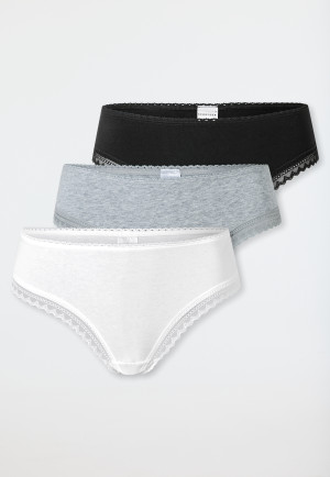 Brasiliana confezione da 3 pezzi in pizzo multicolore - Modern Multipacks