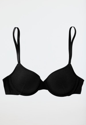 Reggiseno imbottito con ferretti di colore nero - 95/5