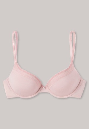 Reggiseno con ferretti e coppe di colore rosé - Long Life Softness