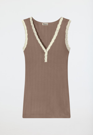 Chemisette taupe - Revival Agathe