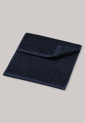 Guest towel textured dark blue 30 x 50