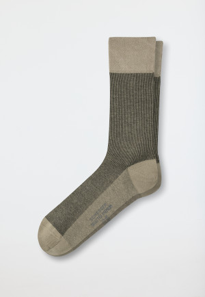 Men's socks mercerized cotton ribbed brown-gray - selected! premium
