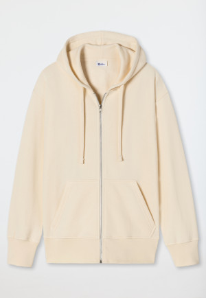 Sweat-shirt à capuche manches longues vanille - Revival Lena