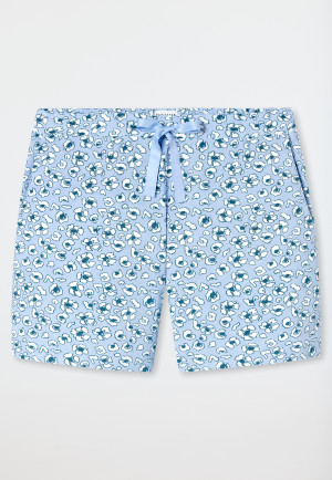 Pantalon court bleu clair imprimé - Mix+Relax