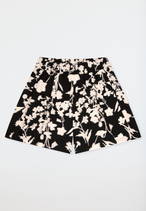 Hose kurz Viskose-Webware Blumen multicolor  Mix+Relax