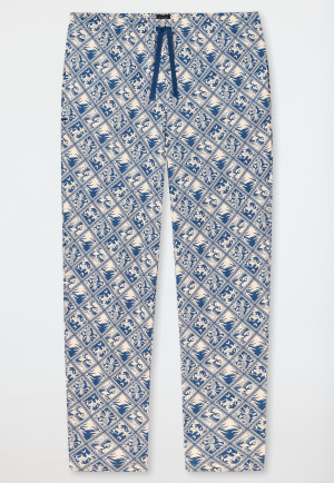 Long beige printed pants - Mix+Relax