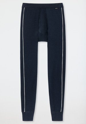 Pantalon long coton bio bleu foncé - Essentials